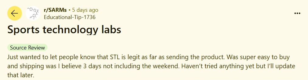 Sports Technology Labs Reddit review 2
