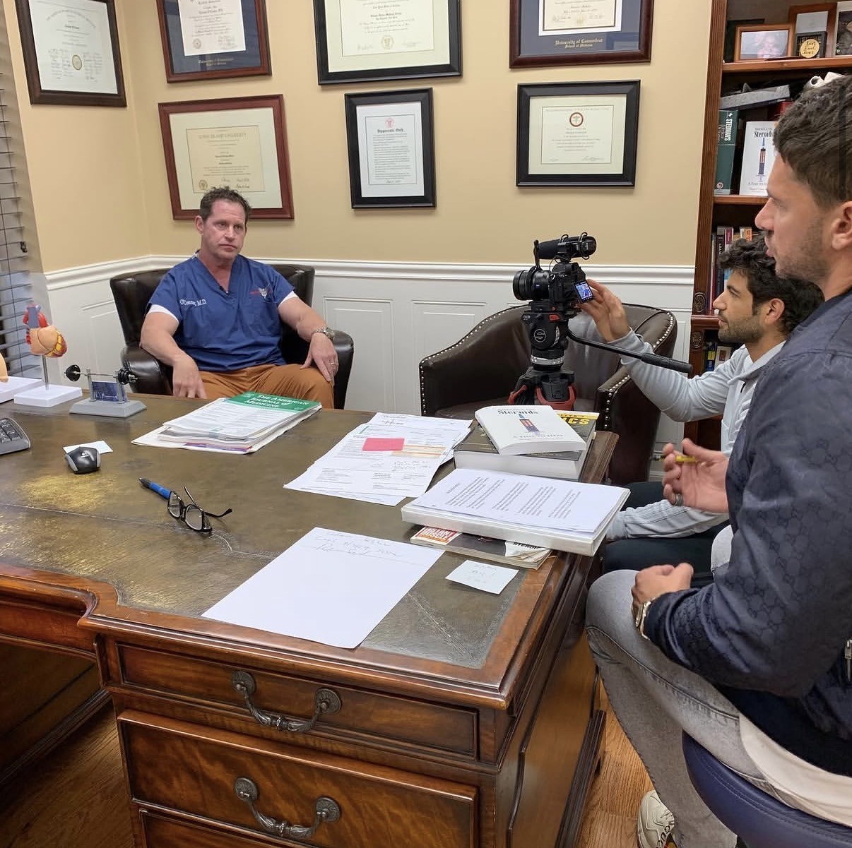 Dr. Thomas O'Connor in the office